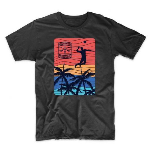 California Volleyball Silhouette Spike Tshirt EC01