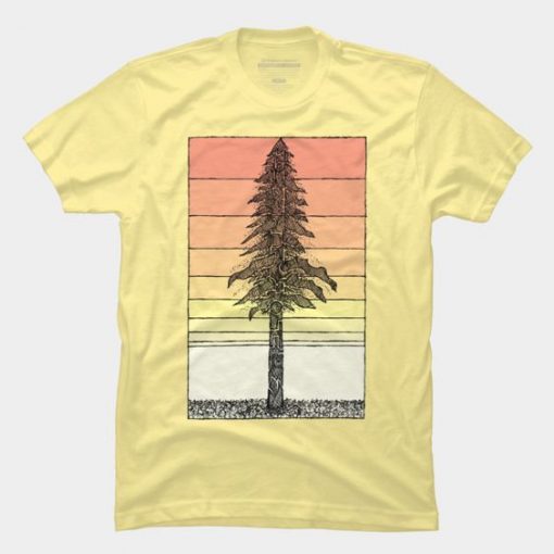 Coastal Redwood Sunset Sketch T Shirt EC01