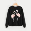 Elegant Flamingo Sweatshirt AD01