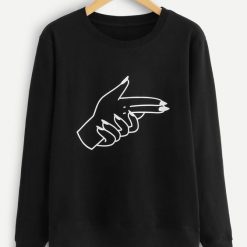 Gun Hand Gesture Sweatshirt AD01