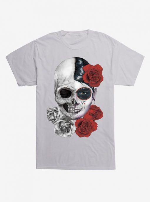 Muertos Two Face Skull T-Shirt AD01