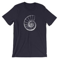 Ammonite Fossil Illustration T-Shirt EC01