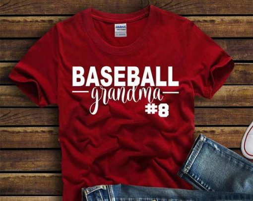 Baseball Grandma #8 T-shirt ZK01
