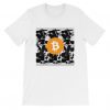 Bitcoin on Black White Artwork T-shirt FD01