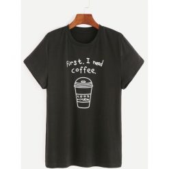 COFFE PRINT T-Shirt AV01