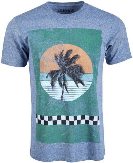 Checker Palm Graphic T-ShirtDV01