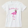 Crowned Flamingo Birthday Girl T-Shirt SN01