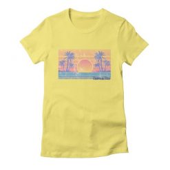 Distressed Vintage Beach Sunset Tshirt EC01