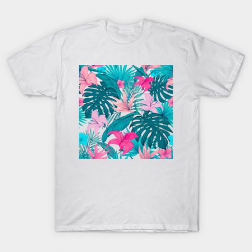 Elegant Tropical Floral Background TshirtDV01