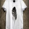 Feather Graphic Design T-shirt ZK01