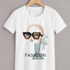 Figure & Letter Print T-shirt FD01