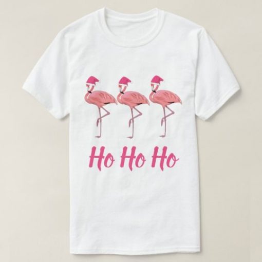 Flamingo Santas Ho Ho Ho T-Shirt SN01