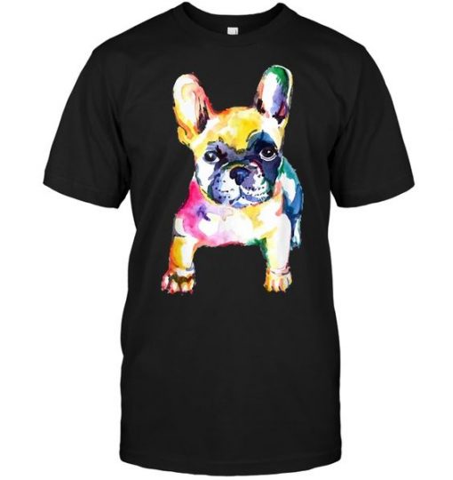 French Bulldog Original Watercolor illustration T-shirt FD01