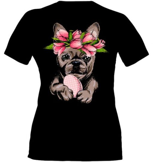 French Bulldog Wearing Tulip T-shirt FD01