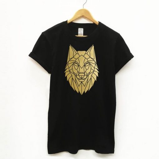 Geometric wolf illustration t-shirt EC01