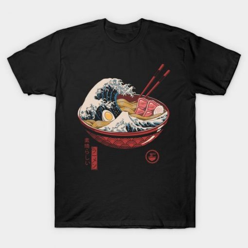 Great Ramen Wave Japanese T-Shirt FD01