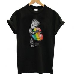 Groot Hugging Rainbow LGBT T-Shirt EL01