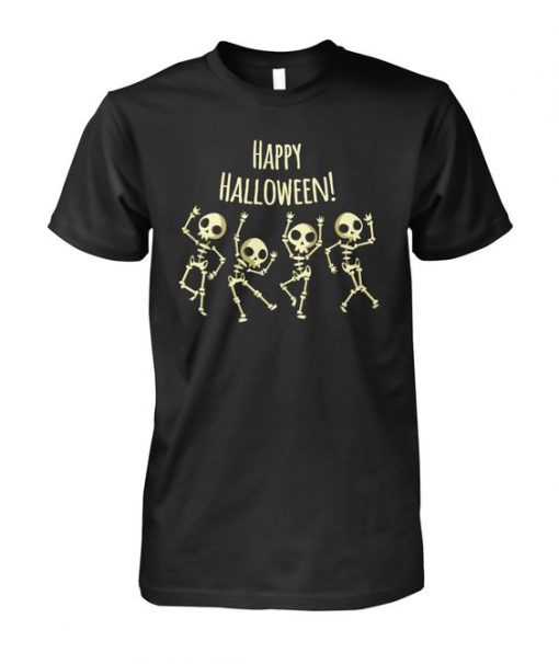 Happy Hallloween Dancing Skeleton T-Shirt AD01