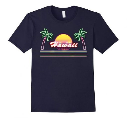 Hawaii Tropical Neon Tshirt DV01