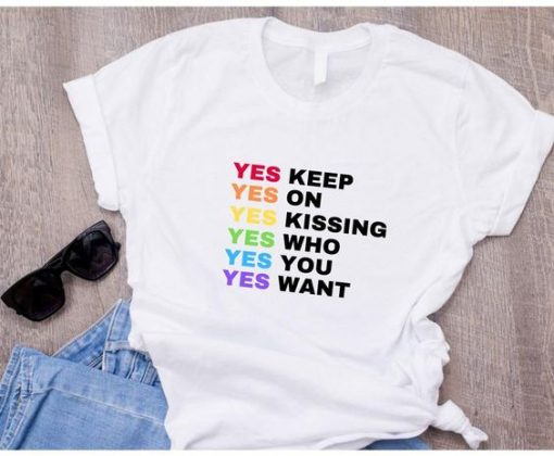 Keep On Kissing LGBT T-Shirt SR01