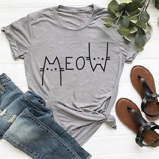 Meow Cute Cat T-Shirt EL01