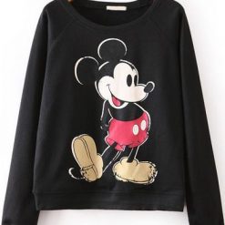Mickey Print Loose Sweatshirt FD01