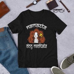 Namaste Dog Meditate T-Shirt AD01