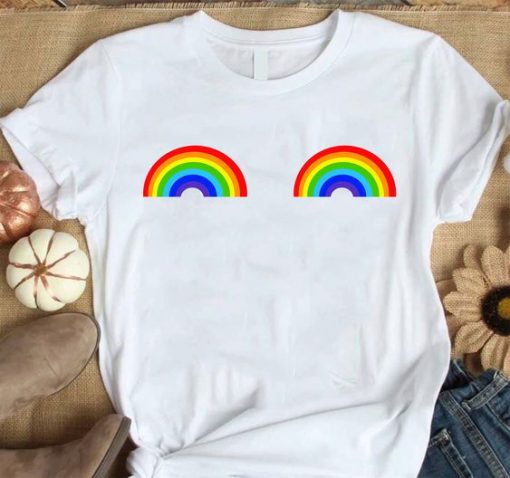 Rainbow Boobs LGBT Pride T-Shirt EL01