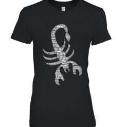 Scorpio Text Words T-shirt FD01
