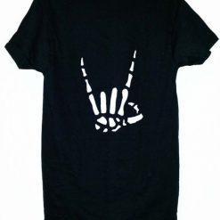 Skeleton Hand Cutout T-Shirt ZK01