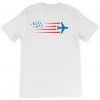 USA flag flying illustration T-Shirt EC01