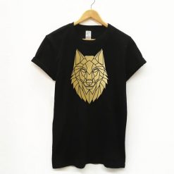 Wolf Print Illstration T-Shirt ZK01
