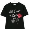 heart embellished T-shirt AV01