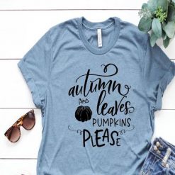 Autumn Leaves Pumpkins T-Shirt AV01