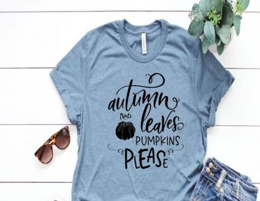 Autumn Leaves Pumpkins T-Shirt AV01