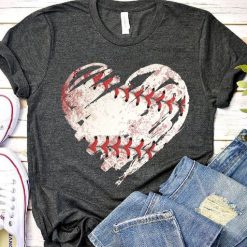 Baseball heart grunge T-shirt FD01