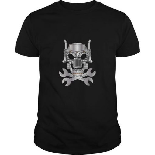 Big Rig Truck Skull And Bones T Shirt KH01