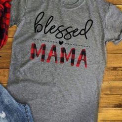 Blessed Mama Plaid T-Shirt DV01