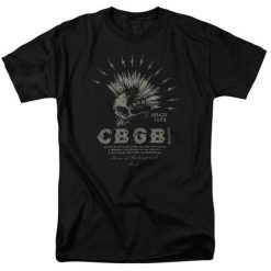 CBGB Electric Skull New York Punk Rock T-Shirt KH01