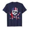 Cool Skull American Pirate Patriotic T-shirt KH01