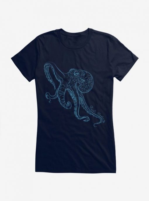 Doodles Octopus Line Art T-Shirt SN01