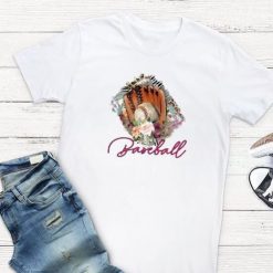 Floral Baseball Glove T Shirts FD01