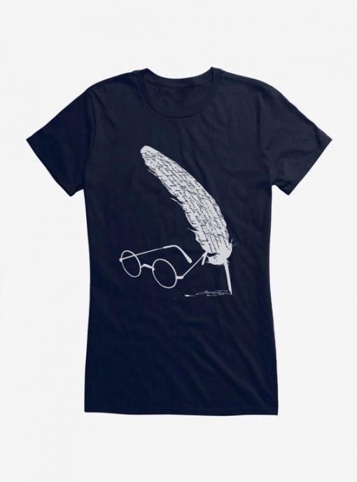 Glasses and Quill Script T-Shirt SN01