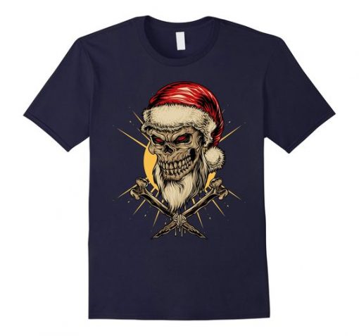 Horror Santa Skull T shirt KH01