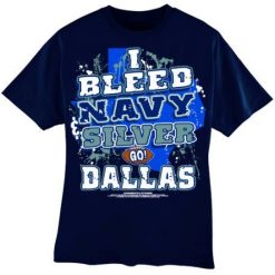 I Bleed Navy & Silver T-Shirt DS01