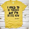 I used to be Married but I'm better now T-shirt FD01