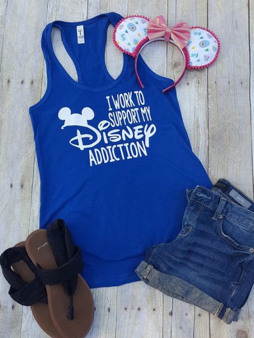 I work to support my Disney Tank top DV01