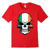 Irish Flag Skull Cool Ireland Skull T-Shirt KH01