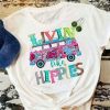 Living like hippies watercolor T-shirt AV01