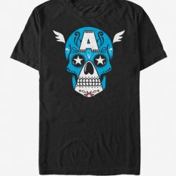 Marvel Captain America Sugar Skull T-Shirt KH01